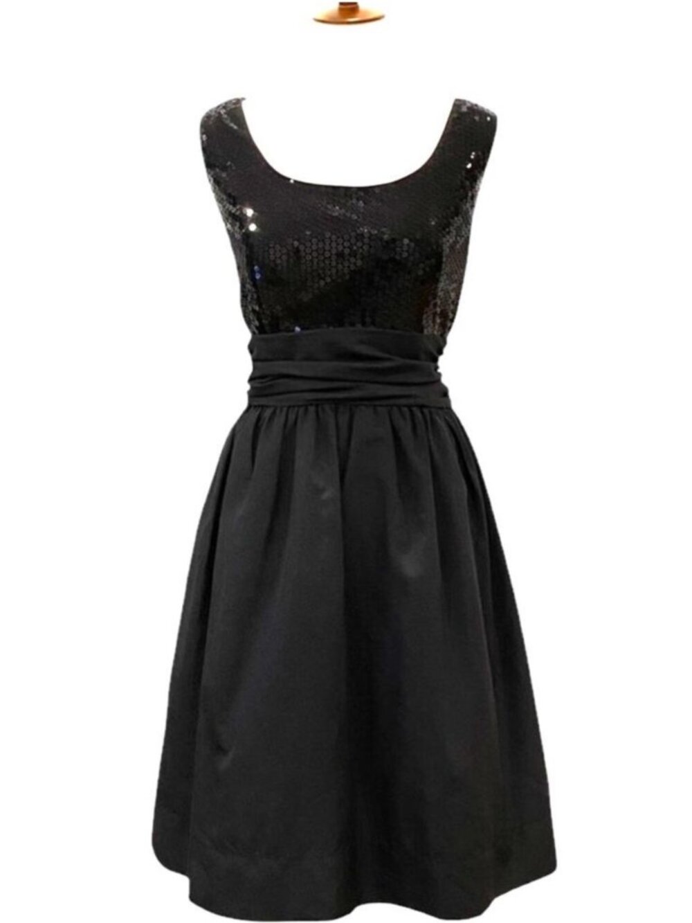 Vintage Plus Size Cocktail Dress 16 Black Semi Formal Retro 1X Homecoming 50s